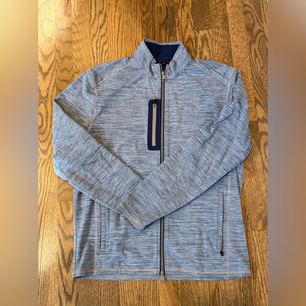Johnnie-O Blue Zip-Up Jacket | Size Medium